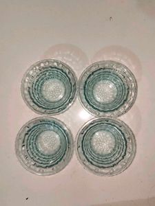 Set of 4 Vintage Glass Coasters