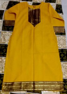 fancy golden / mustard color Kurtis for women's