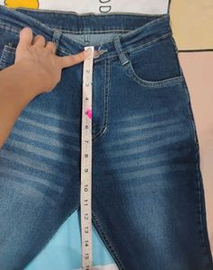 Dark Blue High-Waist Bell Bottom Jeans