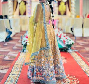 Elegant Yellow Lehenga Choli Set