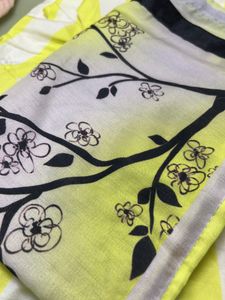 Neon White suit with dupatta And Pants