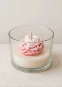 Floral Scented Candle in Glass Jar