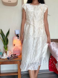 Elegant Cream Layered Dress