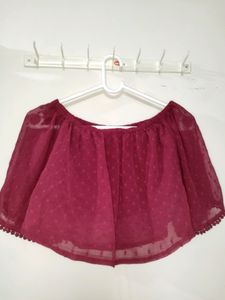 HERE AND NOW Maroon Cropped Top