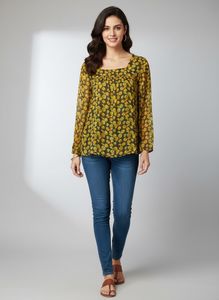 Chic Printed Long Sleeve Top