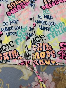 Crop Top &amp; Smiley Shorts Set