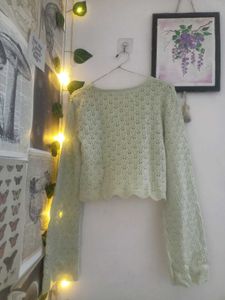 Cropped Knit Sweater