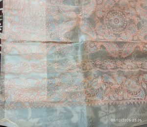 Peach saree with blouse