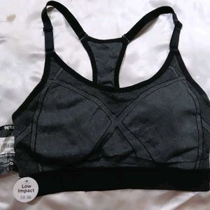 Gray Sports Bra