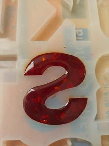 Resin Alphabet Keychain
