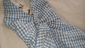 cute Gingham Twist Halter Top