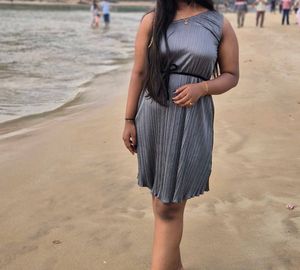 Stylish Pleated Grey Dress