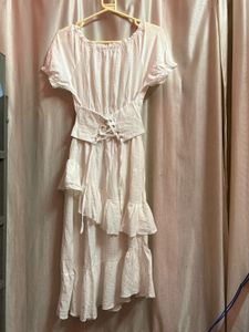 Chic Ruffled Tiered Off-Shoulder Dress