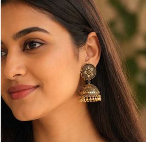 Antique Gold Jhumka Earrings