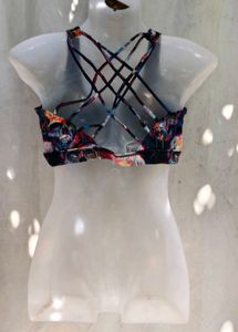 Edgy Skull Print Sports Bra