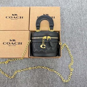 Coach Black Bucket Bag with Chain