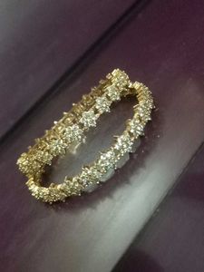 Sparkling Floral Design Bangles