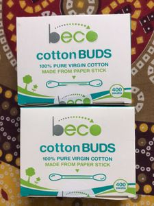 Beco Cotton Buds Pack Of 2(400 Swabs Each)