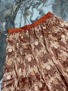 Orange Embroidered Kurta and skirt