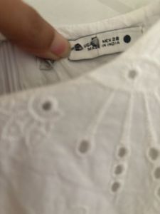 Zara White Broderie Anglaise Ruffle Dress