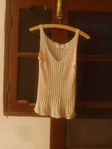 Ribbed Knit V-Neck Tank Top