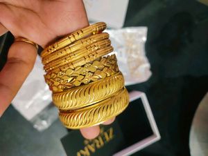 1gram Gold Zeraki bangles set of 3