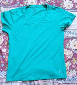 Teal V-Neck T-Shirt