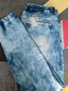 Blue Tie-Dye Jeans
