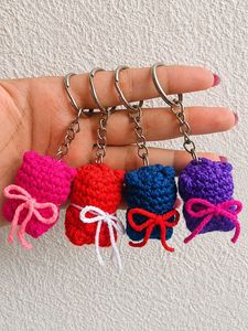 crochet teddy keychain🧸
