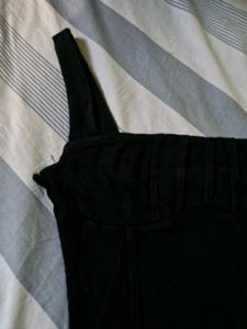 Chic Black Ruched Tank Top