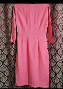 Pretty Pink Embroidered Kurta