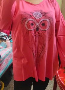 Vibrant Pink Graphic T-Shirt
