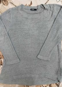 Grey Knit Pullover