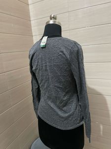 party wear Imported Gray Ruffled Cardigan