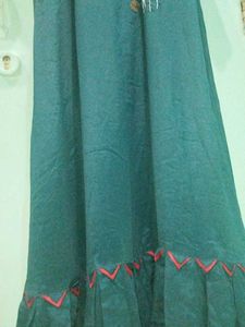 Elegant Teal Embroidered Gown