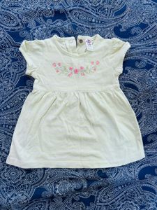 Baby green Girl's Cute Embroidered Dress