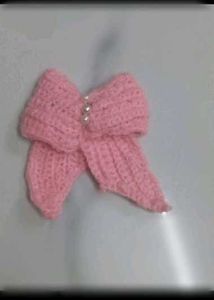 Handmade Pink Bow Hair Tie