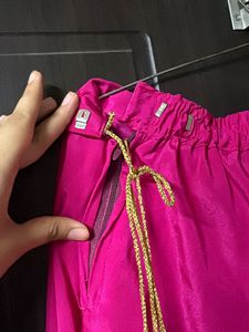 Vibrant Pink  Silk Ethnic Skirt