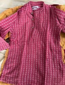 Fabindia Pink Printed Kurta