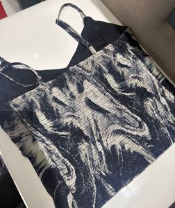 Abstract Print Spaghetti Strap Top