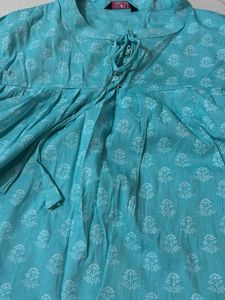 Stylish Teal Printed Kurta