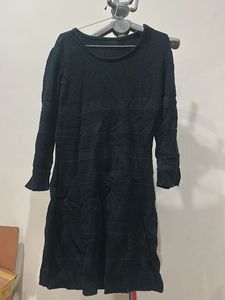 Black Knit Mini Dress