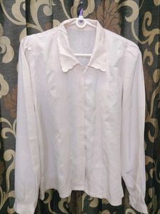 Classic White Button-Up Blouse