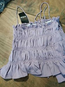 SHEIN Ruched Crop Top