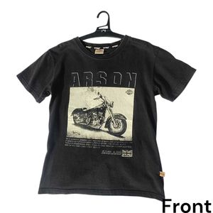 Faded Motorcycle Graphic T-Shirt | Black