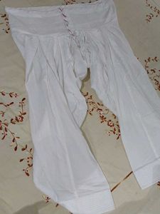 White pure cotton patiala salwar