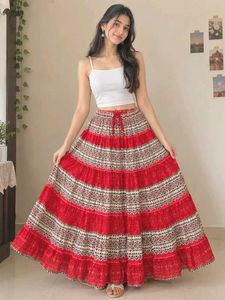 Bohemian tiered Maxi Skirt