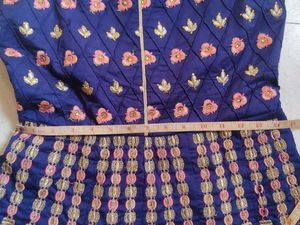Ethnic gown with net dupatta for teenager