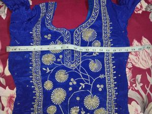 Royal Blue Embroidered Kurta