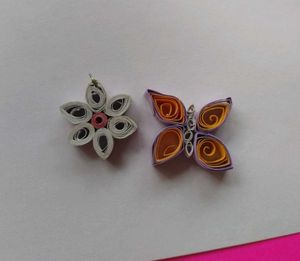 Handmade Quilling Flower & Butterfly Pendants